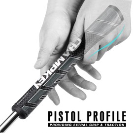 CHAMPKEY Premium Pistol Golf Putter Grip | Lightweight and Comfortable Golf Grips | Advanced Texture Control and High Feedback Golf Putter Grips(White, Standard)