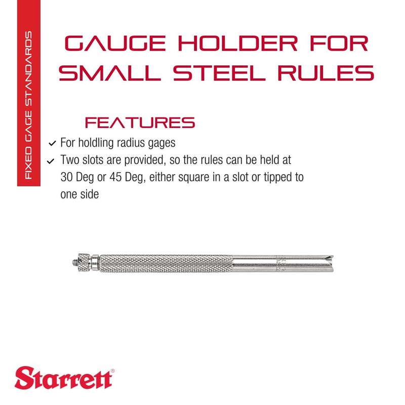 Starrett Gage Holder for 423 Small Steel Rules - Ideal