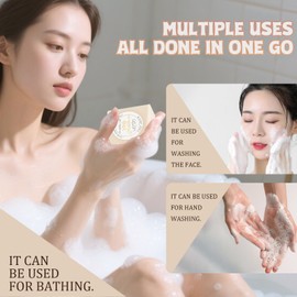 Naturseife Ziegenmilch, Ziegenmilchseife Biologisch 110g, Natürliche Feste Seifen, Körperseife und Handseife Fest, Beruhigend Feuchtigkeitsspendend Reinigend