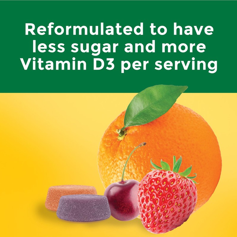 Nature Made Calcium Gummies 500 mg Per Serving with Vitamin