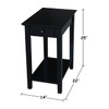 IC International Concepts International Concepts Narrow End Table, Black