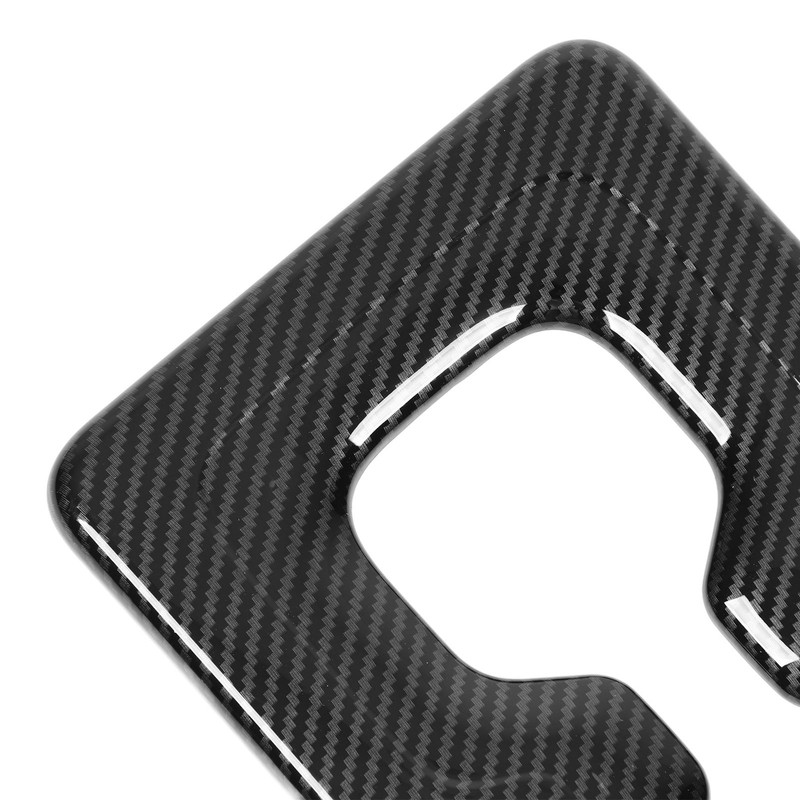 Rear Water Cup Holder Frame Cover Trim Carbon Fiber Look
