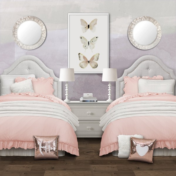 Lush Decor Reyna Comforter Ruffled 3 Piece Bedding Set with