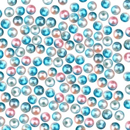 WELANE Pearl Beads, 1000 PCS Gradient Blue Round Loose Pearls Beads for Jewelry, Crafts Making (6mm/0.23in)