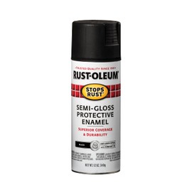 Rust-Oleum 7798830 Stops Rust Spray Paint, 12 oz, Semi-Gloss Black