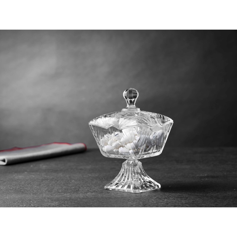 Paşabahçe Glamour Sugar Bowl with Footed