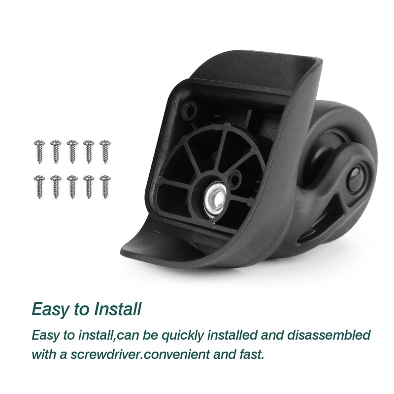 Ech.Apr 2Pcs Luggage Wheels Replacement, Plastic Luggage Suitcase Replacement Wheels,