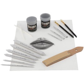 SoHo Urban Artist Graphite and Charcoal Drawing Powders - 15 Grams & Creative Mark Complete Charcoal and Pastel Blending Set