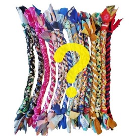 Dog Puppy Tug Pull Toy Rope Play Durable Interactive Entertaining Heavy Duty Fleece Round Square Braid by KNOTS SO FAST (Mystery)