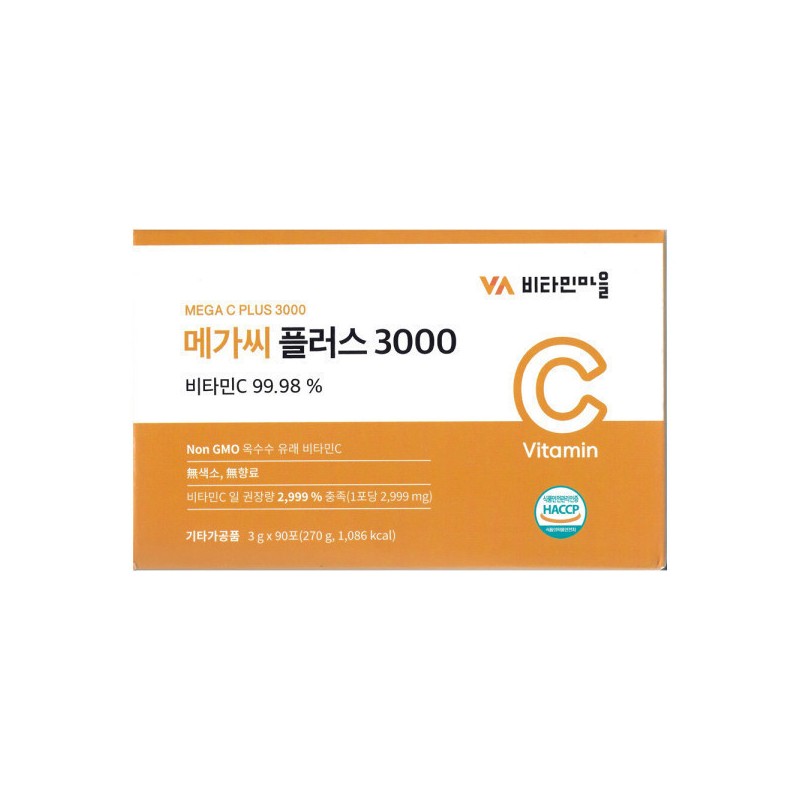 Vitamin Village 비타민마을 메가씨 플러스 3000 3g x 90포 /