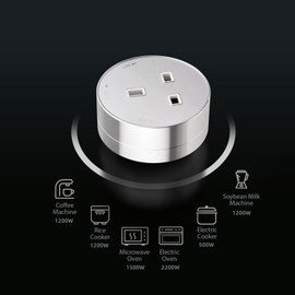 Track Sockets Power Track Socket Outlet Electric Mobile Track Socket Power Track Adapter for Office Kitchen and Living Room for The Second Generation Track