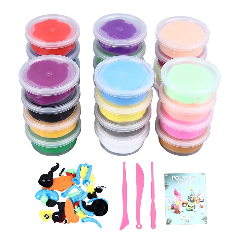 24 Colors Soft Clay Set Innovative Fun DIY Soft Light