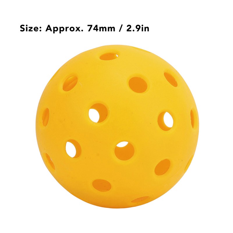 12PCS 74mm 40 Holes Pickleballs PE Plastic High Elasticity Pickleball