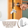FUIPVGI 4 Pcs Portable Door Lock Stainless Steel Punch-Free Door