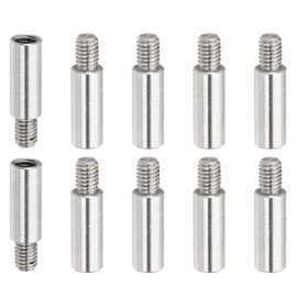 PATIKIL 10 Pcs M6x25+8mm Stainless Steel Standoff Extension Posts Screws,Metric Male Female Thread Adapters Spacer for PCB,Quadcopter Drone,Computer & Circuit Board Assortment Kit