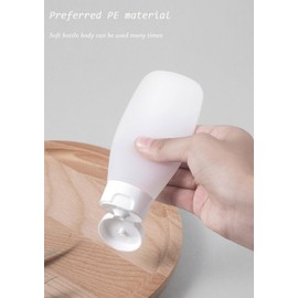 Pack of 6 150ml/5oz Clear Plastic Soft Tubes Empty Refillable Cosmetic Squeeze Bottles with Flip Cap Makeup Sample Container Dispenser for Facial Cleanser Shampoo Body Shower Gel