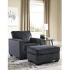 Signature Design by Ashley Altari Modern Rectangular Accent Ottoman, Dark