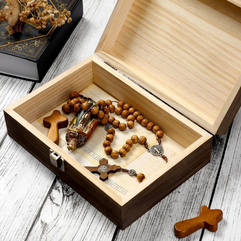 Memory Keepsake Box for Baptism Gifts Christening Wooden Gift Box