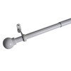 Φ22/25mm Threaded Expansion Curtain Rod with Round Finials 45CM to
