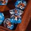 Cusdie 7-Die DND Dice, Polyhedral Dice Set Filled with Animal,