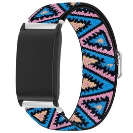 Compatible with WHOOP PEAK Bands with Case bands, Stretch Elastics Nylon Adjustable Replacement Strap Accessories for Men & Women Compatible with WHOOP 5.0 PEAK, LIFE MG, One, 4.0, 3.0 (Blue Pink)