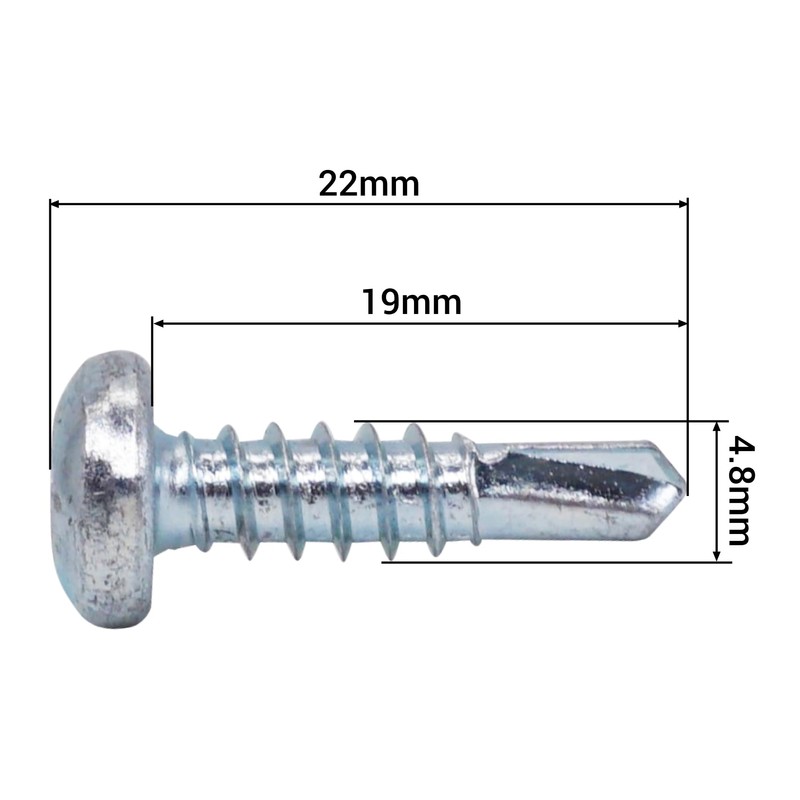 SKIR'CO (Pack of 150) Self Drilling Screws 4.8 x 19