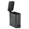 mDesign Small Modern 1.3 Gallon Rectangle Metal Lidded Step Trash