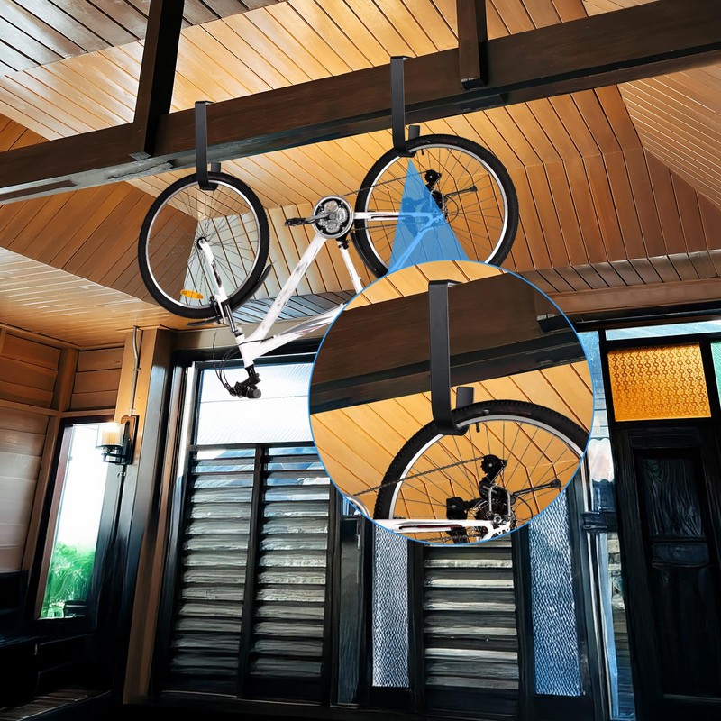6 Pack Heavy Duty Bike Hooks for Garage Ceiling, Garage