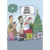Designer Greetings Zombie Sitting on Santa's Lap Humorous/Funny Christmas Card