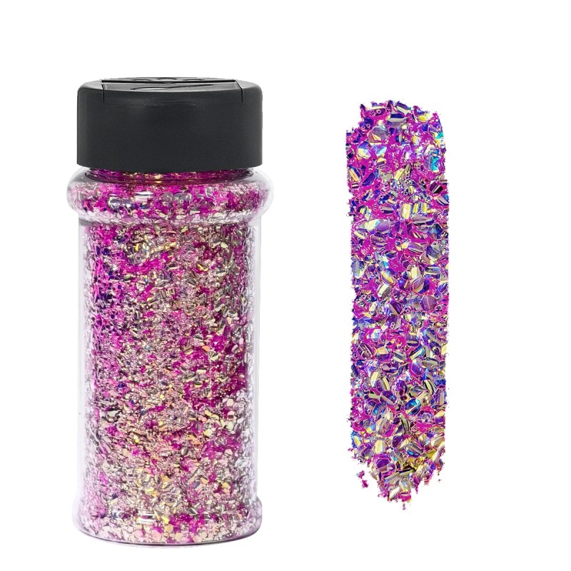 Bubble Chunky Glitter Set 12 Pcs in 2oz Jars 5D