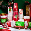 Zhehao 160 Sets/ 480 Pcs Disposable Coffee Cups Christmas Paper