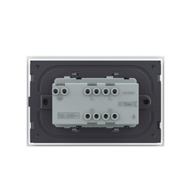 LIVOLO White Tamper Resistant Duplex Receptacle Standard Decorative Electrical Wall Outlet with Tempered Glass Panel AU/US Standard CE Certified,119mm*78mm (White)