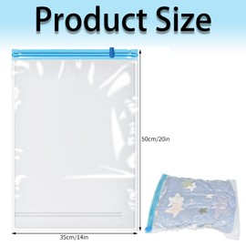 8 Pack Roll Up Storage Bags for Travel 35 X 50cm Medium Vacuum Storage Bags For Travel Compression Bags for Travel for Clothes Bedding Blankets Suitcase or Moving Vacuum Storage Bags