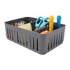 Simplify 3 Compartment Stackable Bin with Adjustable Dividers, Drawer Organizer,