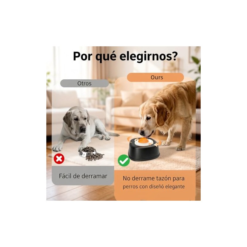 MEISO Comedero Lento para Perros, Tazón Antiderrame Lamedor de 180