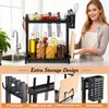 Countertop Spice Rack Organizer 2-Tier Seasoning Organizer with Metal Guardrail