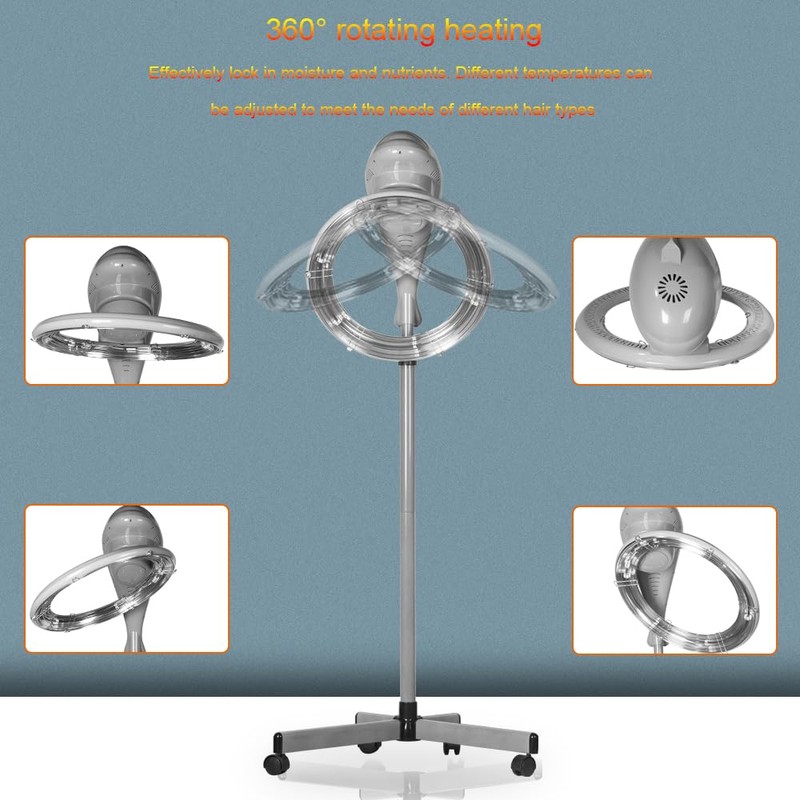 AceFox Stand Hair Dryer, Orbiting Rotating Hair Processor, Hair Dryer
