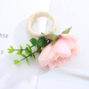 Fofetbfo Pink Flower Napkin Rings Set of 12 Silk Flower