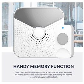 Newhouse Hardware Battery-Operated Wireless Chime with Flashing LED Light for Hearing Impaired