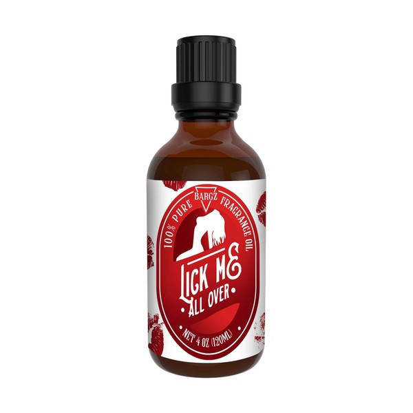 Bargz Lick Me All Over Perfume Oil, Exotic Fragrance, Lovely Raspberry And Melon Aromas With A Touch Of Vanilla - Flat Cap (4 OZ)