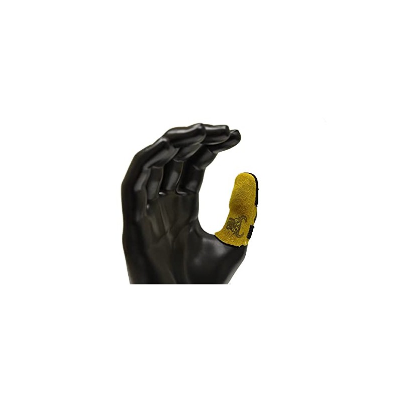G & F Products 8128M Cowhide Leather Guard Finger Protection,
