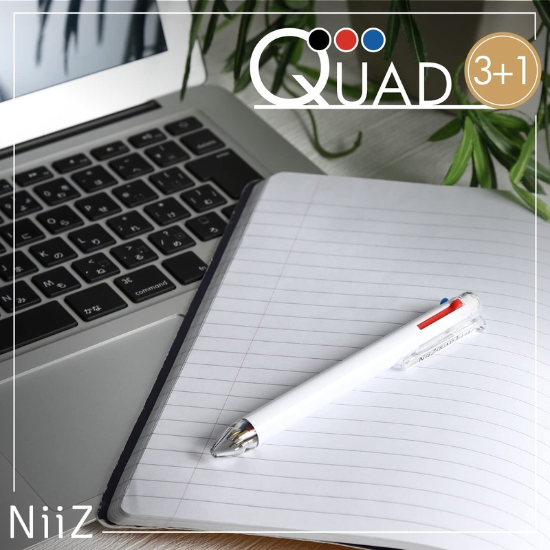 NiiZ - QUAD 3+1 - Multi Colour 0.8mm Ballpoint Pen