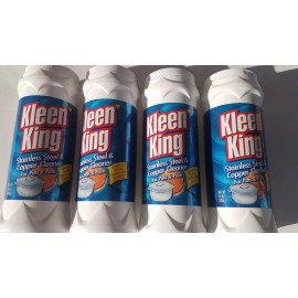 4 PACK KLEEN KING STAINLESS STEEL & COPPER CLEANER 14 OZ EACH NEW ORIGINAL USA