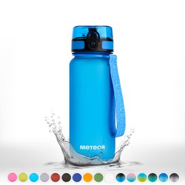 Meteor Water Bottle Children Leak-Proof Water Bottle School Nursery Sports Bottle Men's Fruit Bottle Quick Water Flow Children's Bottle Camping Women's Water Bottle, blue, 350ml
