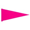 Solid Pink Pennant Flag with 24" Wooden Stick Pole