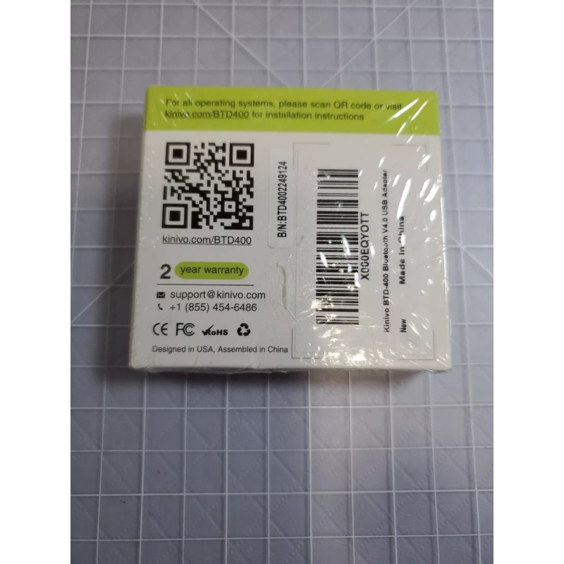 Kinivo Kinivo USB Bluetooth Adapter for PC BTD-400 Windows Bluetooth