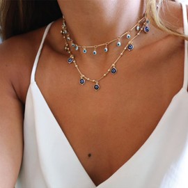 Layered Chunky Necklace for Women Gold Cuban Link Chain Carabiner Necklace Punk Statement Necklace Chunky Choker Necklace Jewelry Gifts for Teen Girls