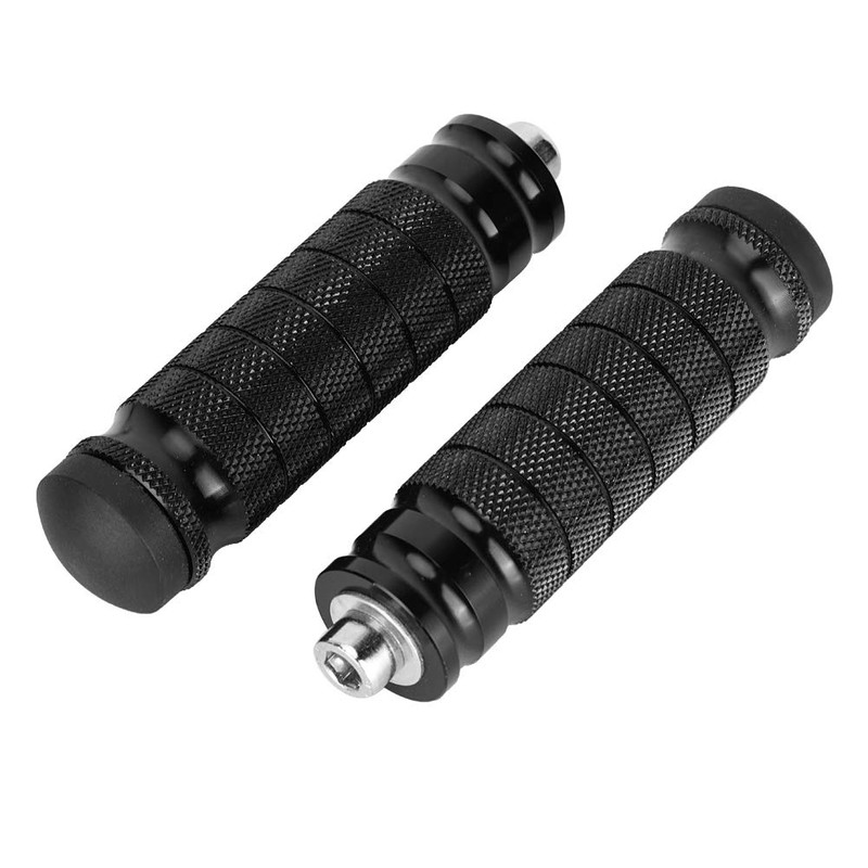 Akozon 2pcs CNC M8 Motorcycle Footrests Universal M8 Non-Slip Footrest