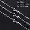 50 Pack Necklace Chains Bulk Silver Plated Cable Chain Pack