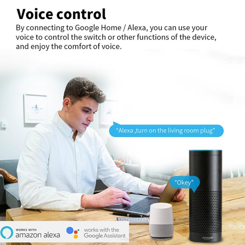 XENON Smart Plug, Wi-Fi Enabled, Voice Control - 2 Pack,